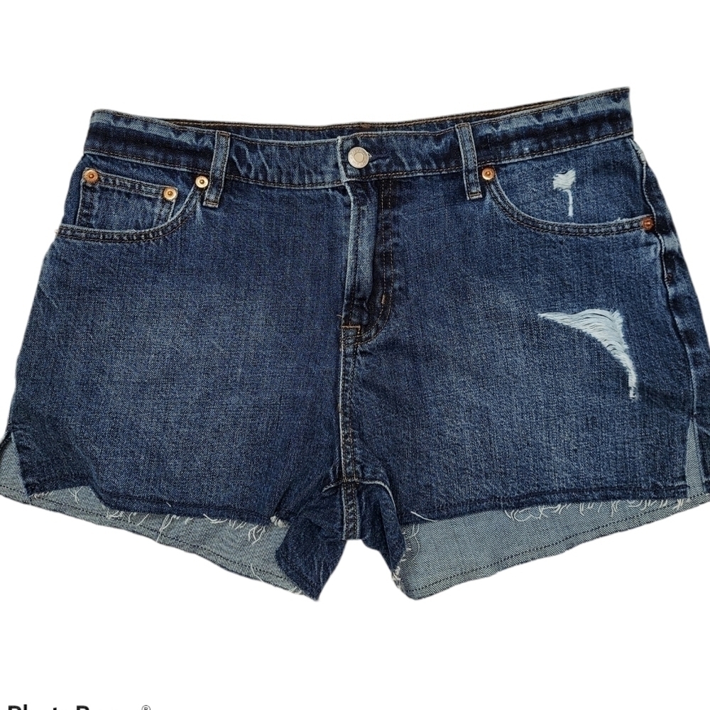 GAP 1969 Jean DENIM SHORTS CUT-OFF  SZ 14